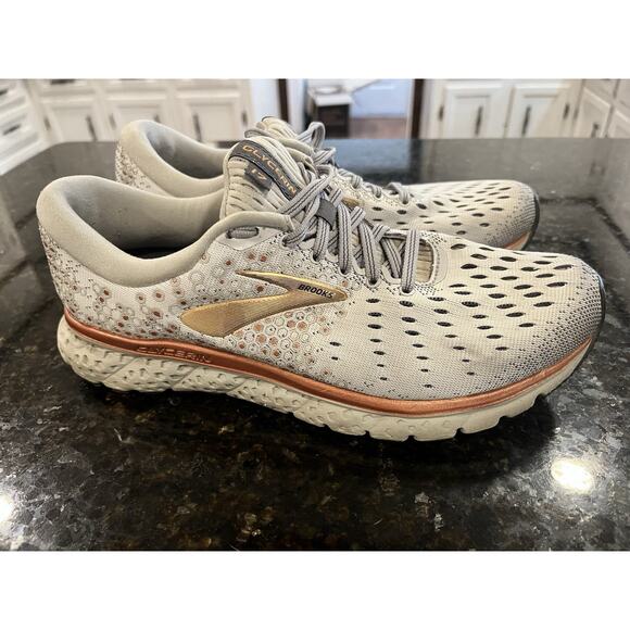 Brooks Glycerin 17 Shoes Womens Size 8 Gray Rose Gold Neutral Running Sneakers - Picture 10 of 11